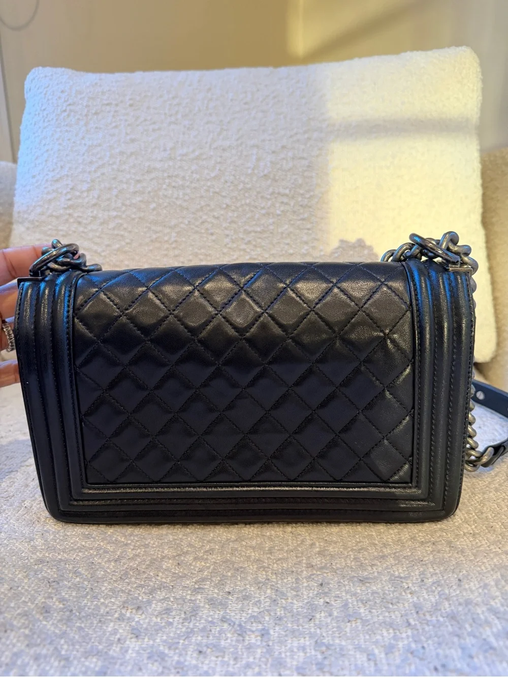 Chanel Black Leather medium Boy Bag